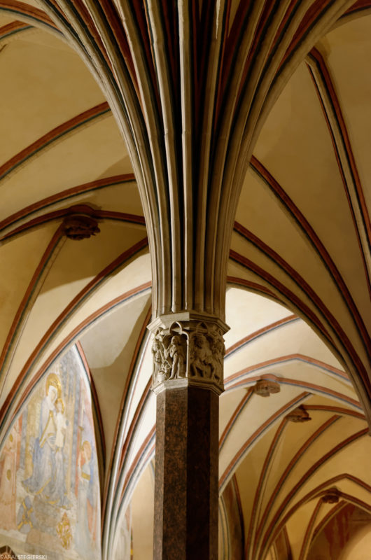 Zamek w Malborku nocą